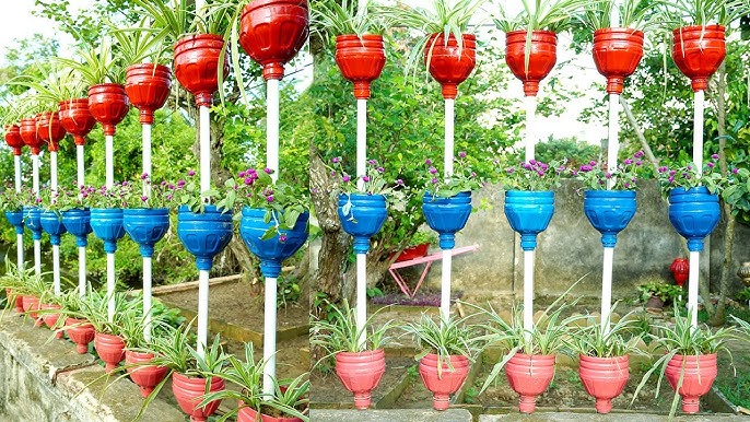 Amazing Vertical Gardening with Recycled Plastic Bottles for Your Garden