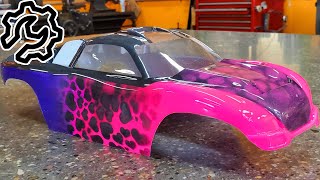 How to Paint RC Car Body - I Paint my Traxxas Rustler Body - First Time