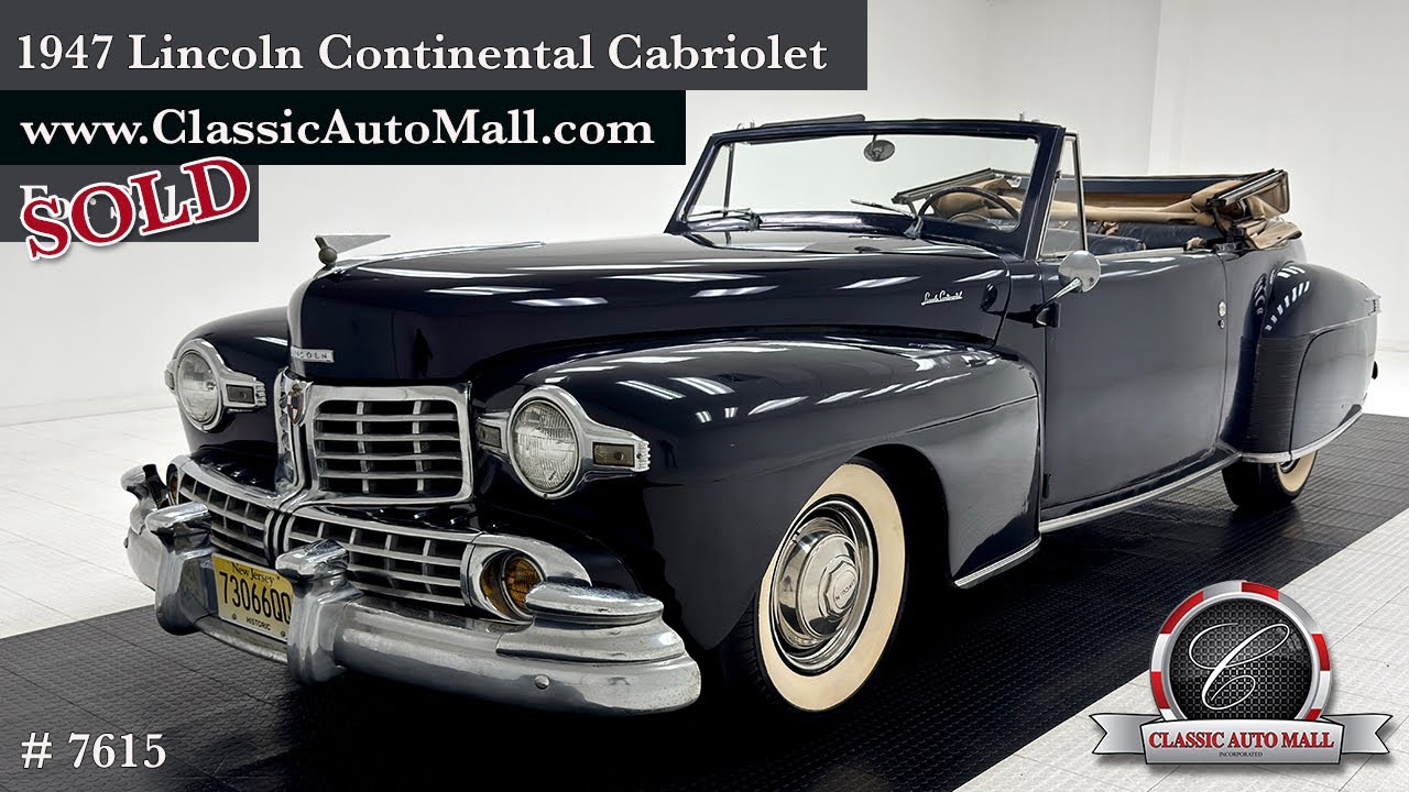 V12 1947 Lincoln Continental Cabriolet Convertible - Sold at
