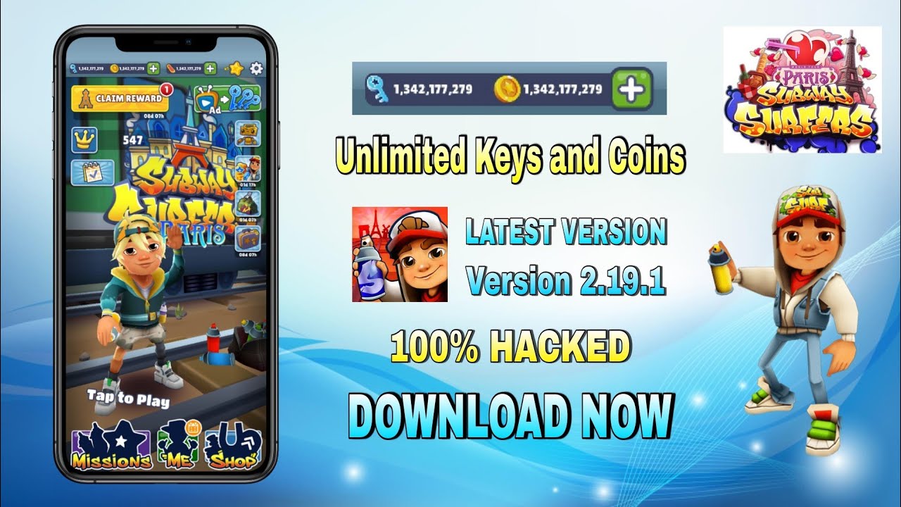 Download Subway Surfers Paris Hack with Unlimited Coins and Keys