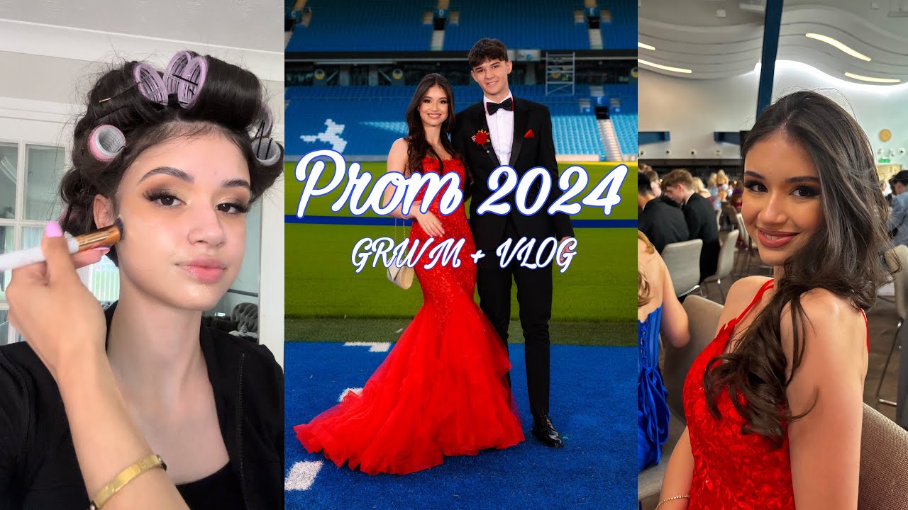 PROM VLOG 💕 getting my makeup done, hair done, party, full day vlog ✨