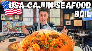 British guy tries CAJUN SEAFOOD BOIL 🇺🇸 || A taste of USA in KOREA