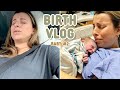 Unmedicated natural birth vlog raw  real we almost delivered on the highway