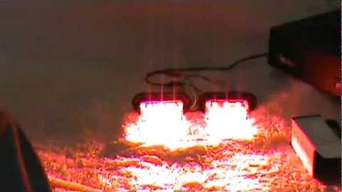 Ultra Bright Triple Linear LED Two Synchronized Light heads Demo from VASLights.com - RED - RED