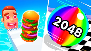 Ball Run 2048 | Sandwich Runner Stack Bread - All Level Gameplay Android,iOS - HUGE NEW APK UPDATE