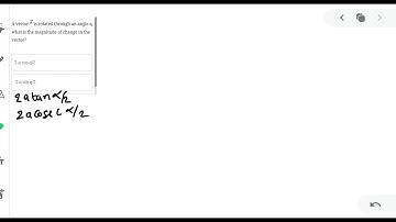 What is the change in the magnitude of the direction of a vector when it is rotated through angle