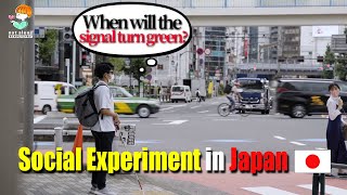 What if there is a blind person in trouble at a crosswalk? | Social Experiment in Japan