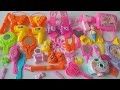 1.26Minutes satisfying with unboxing  pink &amp; green  beauty set &amp; sanrio kitchen playset|Toys review