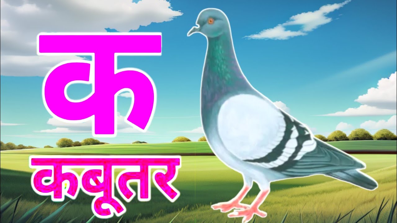 ka se kabutar kha se khargosh ga se gamla gha se ghadi 123456 #kidssong ...