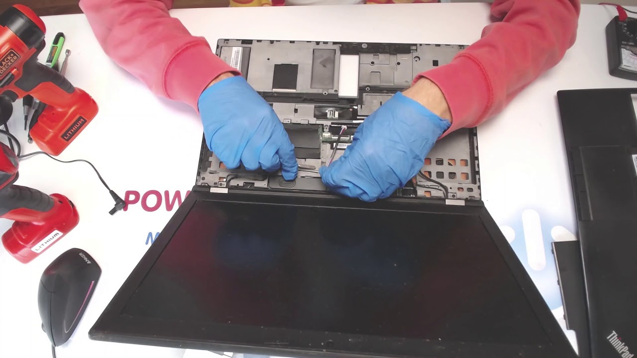 Lenovo Thinkpad P50 disassembly laptop charge port power jack repair