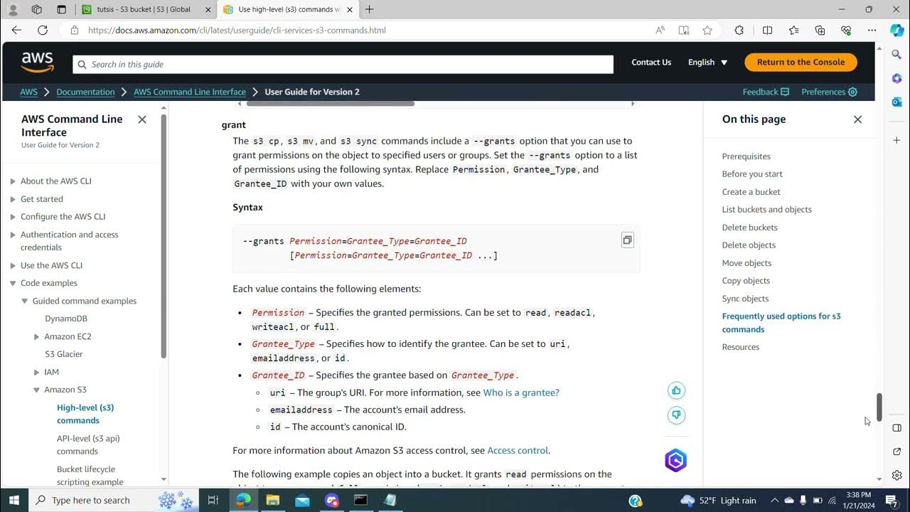 How to create/copy/delete buckets and objects through AWS CLI. YouTube