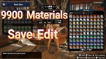 How to unlock 9900 Materials - Monster Hunter Rise Sunbreak - Save Edit