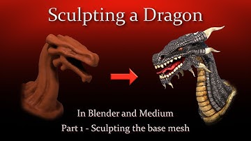 Sculpting a Dragon - Part 1 Base mesh in Medium and Shapelab #Blender #Sculpture #Dragon #VR