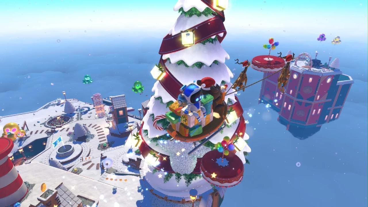 Astro Bot Riding ASTRO BOT riding on santas slay - YouTube