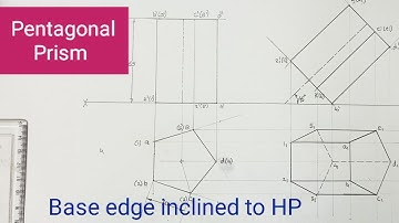 #Projectionofsolids #recalling | Penatagonal Prism base edge equally inclined to HP #Pravinkumar