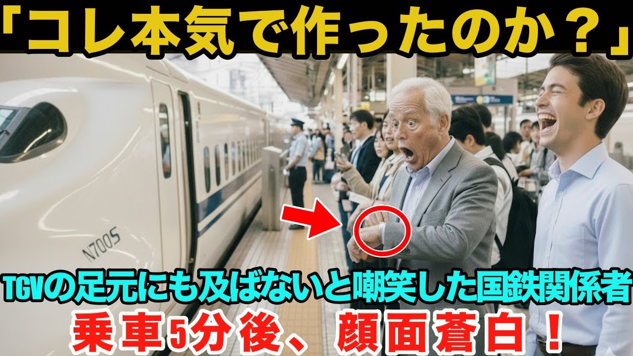 【海外の反応】「日本は嘘をつくな！」新幹線を視察に来て嘲笑したフランス国鉄関係者、285Kmで走る新幹線で嘲笑が絶句に変わった瞬間