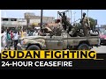 Sudan live news reports of a 24hour ceasefire agreement