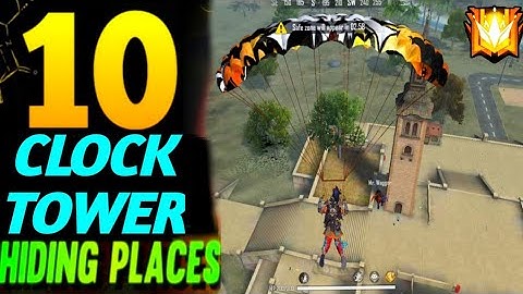 CLOCK TOWER HIDE PLACE IN FREE FIRE ! TOP 10 HIDE PLACE IN BERMUDA ! RANK PUSH TIPS ! Game knowledge