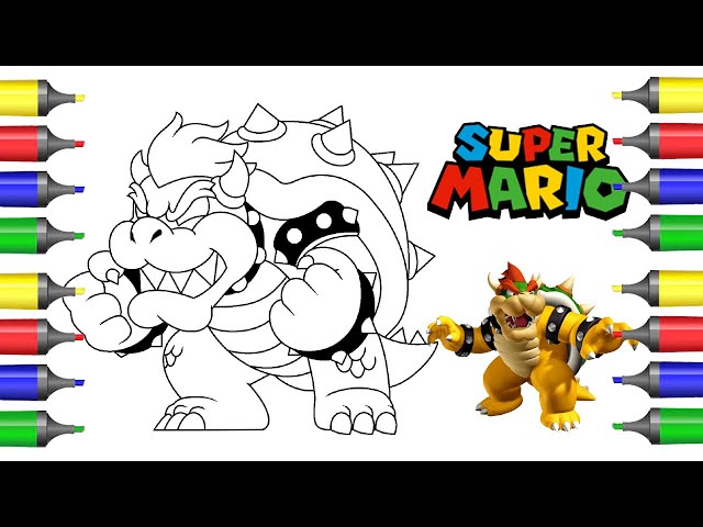 How to Draw Super Mario Bros, Bowser & Koopalings #226