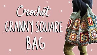 Crochet Granny Square Bag TUTORIAL | VLOGMAS DAY 6
