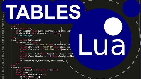 Programando em Lua #5 - Tables