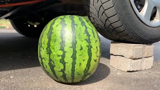 Giant Watermelon Vs Car, Coca Cola Zero, Powerade, Fanta, Sprite, And Mentos Different Underground