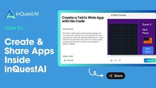 How to Create & Share No-Code Web Apps with inQuestAI