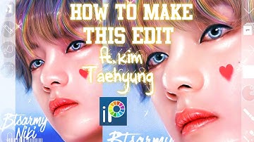How to make this edit Ft. kimtaehyung💜 | bts | ibispaintX | btsarmyniki | smudge edit tutorial