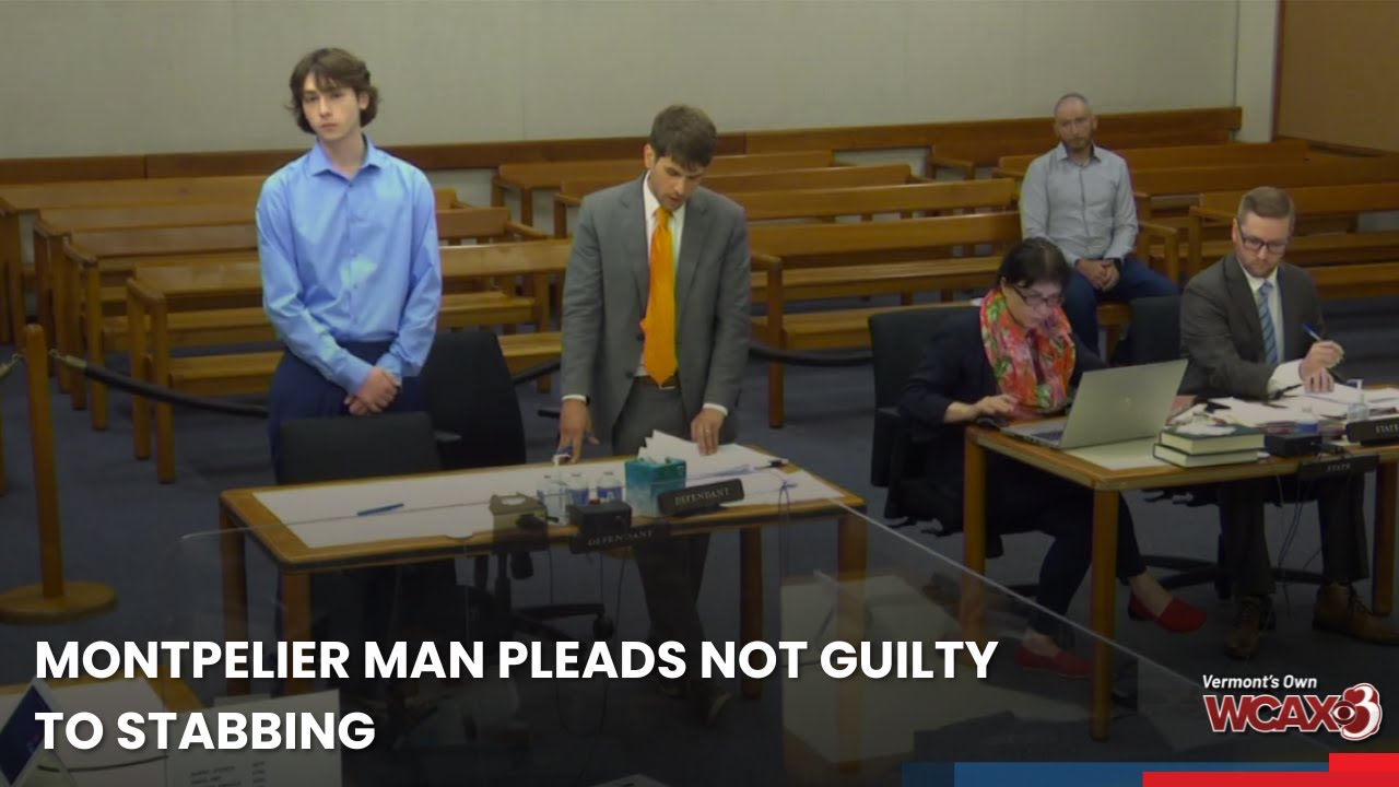 Montpelier man pleads not guilty to stabbing - YouTube