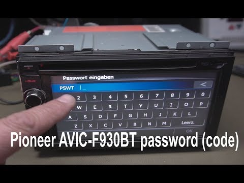 Pioneer AVIC-F930BT password (code)