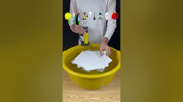 TRY TO GUESS HOW MANY TISSUE PAPER IT TOOKS! #asmr #satisfying #experiment #water