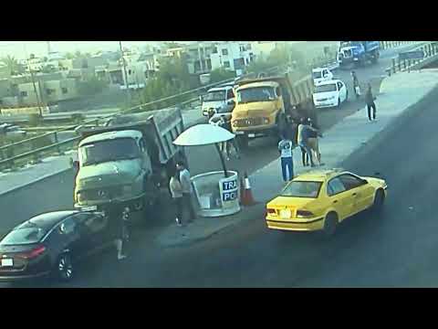 عركة بسبب حادث بسيط مجسر الغزالية 