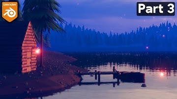 Stylized Low Poly Forest River - Part 3 (Blender Tutorial)