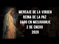 Mensaje 2 ENERO 2020 de Nuestra Señora Reina de la Paz a Mirjana Medjugorje Misericordia en español