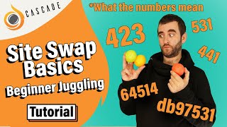 Site Swap Basics - Beginner 3 ball juggling tricks - Tutorial