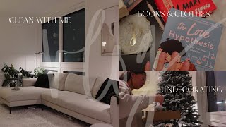 VLOG: apartment undecorate & clean with me, office day & morning workout, new books, nasty gal haul!