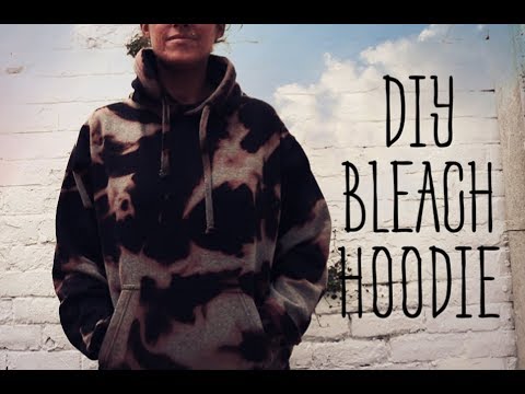 DIY Scrunch Bleach Hoodie - YouTube