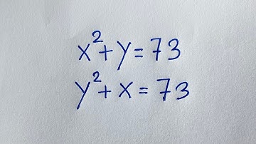 A Nice Olympiad Algebra Problem || How to Solve for X and Y in this problem? 👇