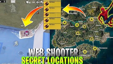 New Spider Web Shooters All Locations In bgmi/Pubgm | New Spider Man Mode WebShooter Secret Location