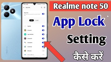 How to lock apps in Realme note 50/Realme note 50 me app lock kaise kare/app lock setting