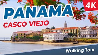 [4K] 🇵🇦 Walk in Casco Viejo, the historic district of Panama City (Panama).