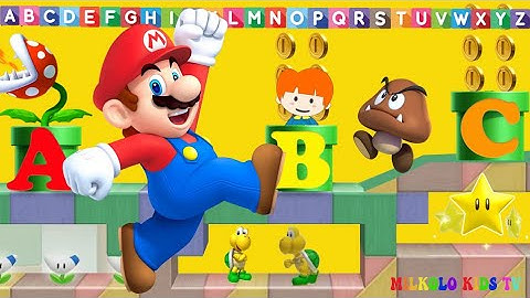 ABC with Super Mario! Learn Alphabet Letters in Mario World! #abcd #forkids