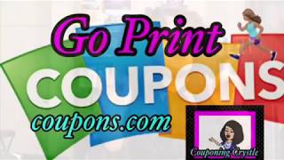 Coupons to print from Coupons.com GO PRINT Couponing Crystle