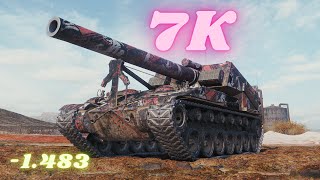 T92 HMC - 7К урона Arty - 1 ВЫСТР - 1,483 урона WoT Replay