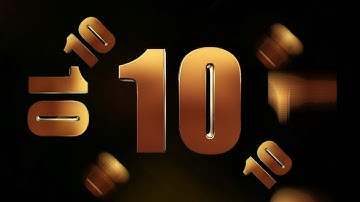 10 Seconds Timer⚡ 3D Countdown – Fast Golden Numbers | Dynamic Intro FX