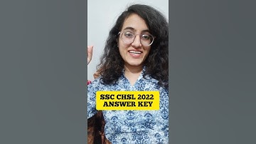 SSC CHSL 2022 Answer key released?#sscchsl #shortvideo