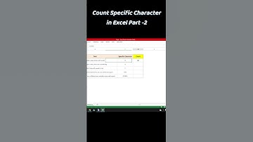 Part-2 | Count Specific Character in Excel #shortsvideo  #shorts