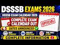 🔥 DSSSB JE 2026 | Exam Schedule Out | Complete Schedule | Syllabus | Exam Pattern #dsssb2026