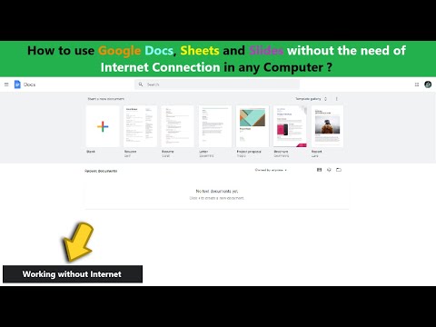 How to use Google Docs, Sheets and Slides without the need of Internet Connection in any Computer ?