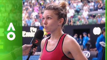 Simona Halep on court interview (SF) | Australian Open 2018